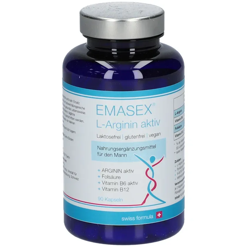 EMASEX® L-Arginin aktiv pack, front view
