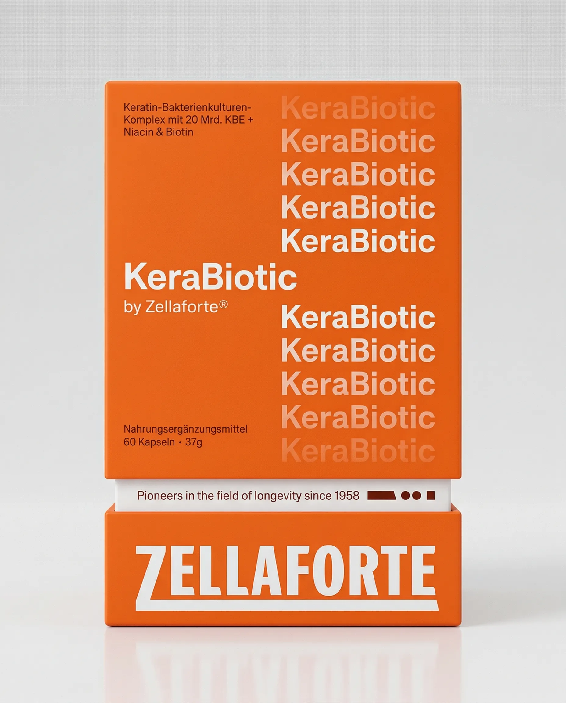 Zellaforte® KeraBiotic carton, 60 capsules